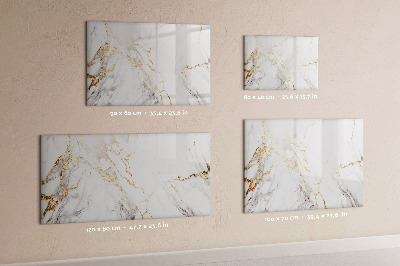 Dry erase magnetic board Ornamental marble