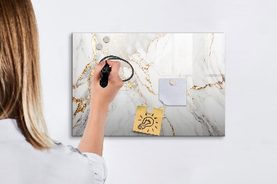 Dry erase magnetic board Ornamental marble