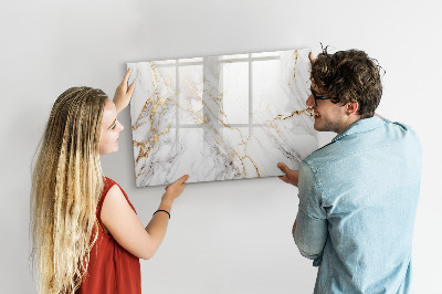 Dry erase magnetic board Ornamental marble