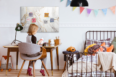 Dry erase magnetic board Ornamental marble