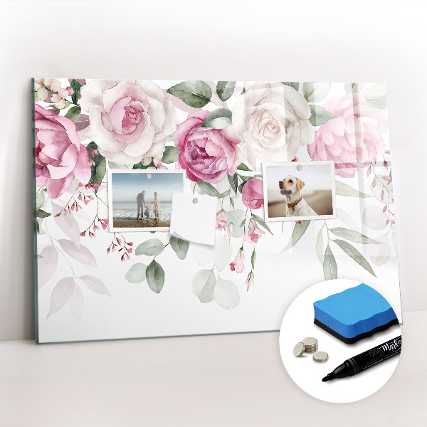 Magnetic drawing board Watercolor roses