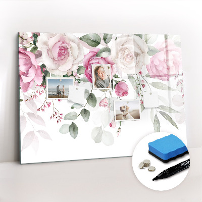 Magnetic drawing board Watercolor roses