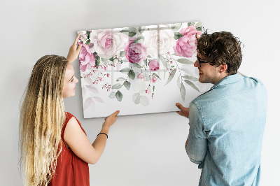 Magnetic drawing board Watercolor roses