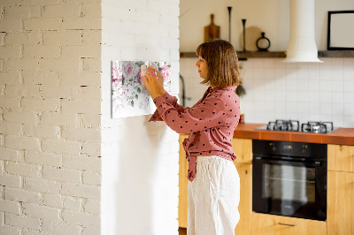 Dry erase magnetic board Watercolor roses