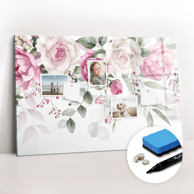 Magnetic drawing board Watercolor roses