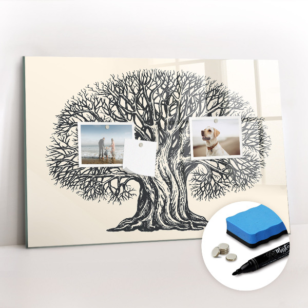 Magnetic dry erase board Large tree nature