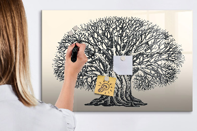 Magnetic writing board Large tree nature