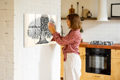 Magnetic writing board Large tree nature