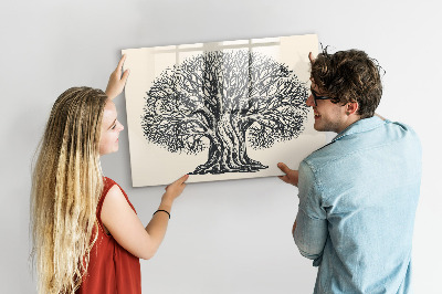 Magnetic writing board Large tree nature