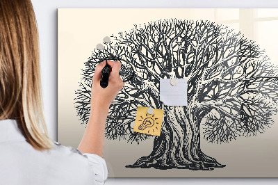 Magnetic dry erase board Large tree nature