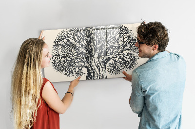 Magnetic writing board Large tree nature