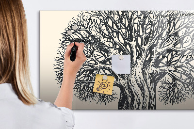 Magnetic dry erase board Large tree nature