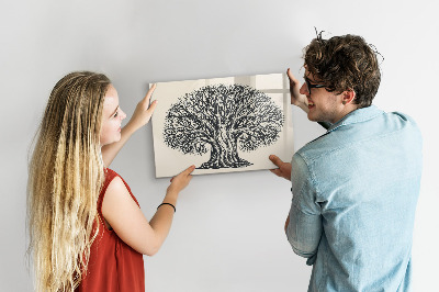 Magnetic writing board Large tree nature