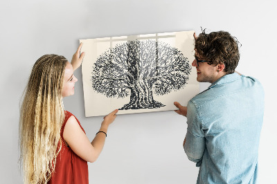 Magnetic writing board Large tree nature