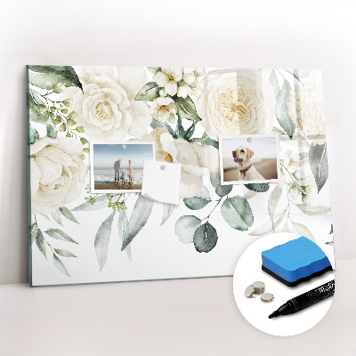 Dry erase magnetic board Flowers