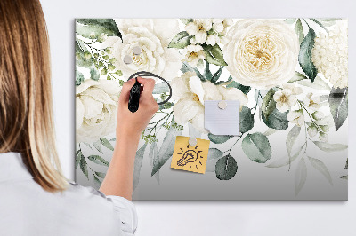 Dry erase magnetic board Flowers