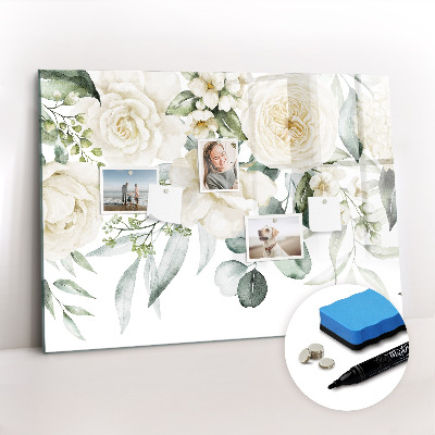 Dry erase magnetic board Flowers