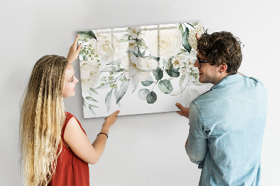 Dry erase magnetic board Flowers