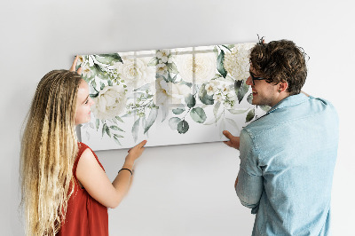 Dry erase magnetic board Flowers