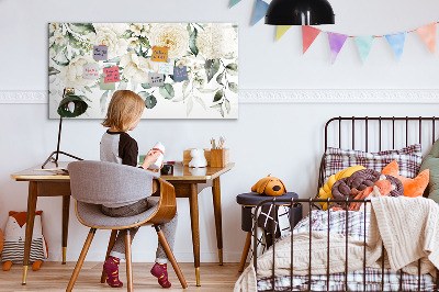 Dry erase magnetic board Flowers