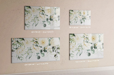 Dry erase magnetic board Flowers