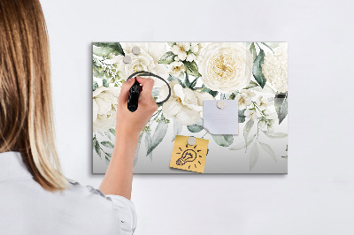 Dry erase magnetic board Flowers