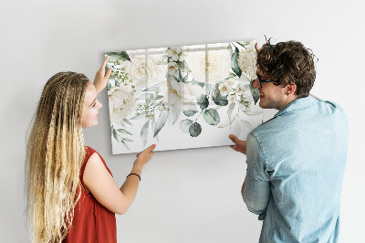 Dry erase magnetic board Flowers