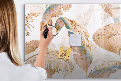 Dry erase magnetic board Leaves pattern nature