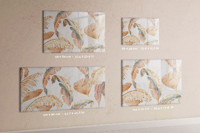 Dry erase magnetic board Leaves pattern nature