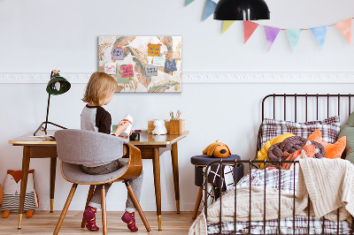 Dry erase magnetic board Leaves pattern nature