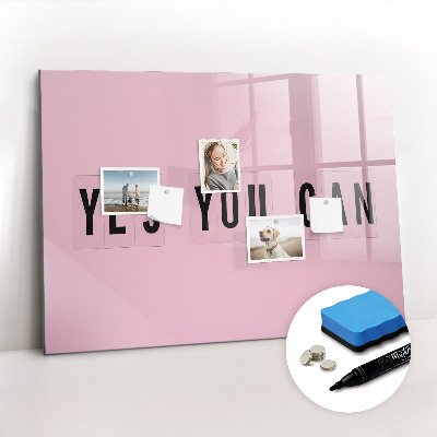 Dry erase magnetic board Yes you can
