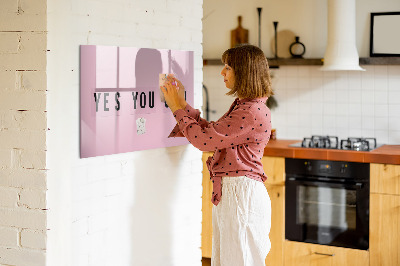 Dry erase magnetic board Yes you can