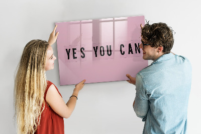 Dry erase magnetic board Yes you can