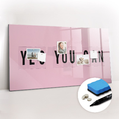 Dry erase magnetic board Yes you can