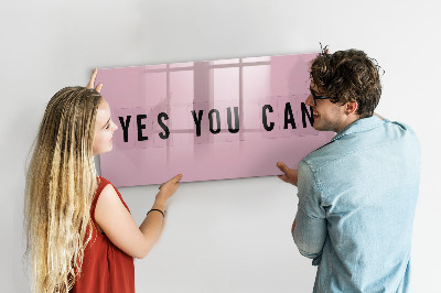 Dry erase magnetic board Yes you can