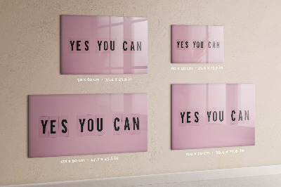 Dry erase magnetic board Yes you can