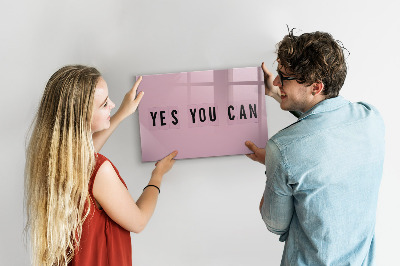Dry erase magnetic board Yes you can