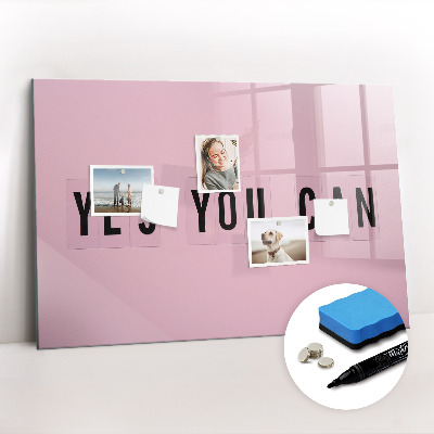 Dry erase magnetic board Yes you can