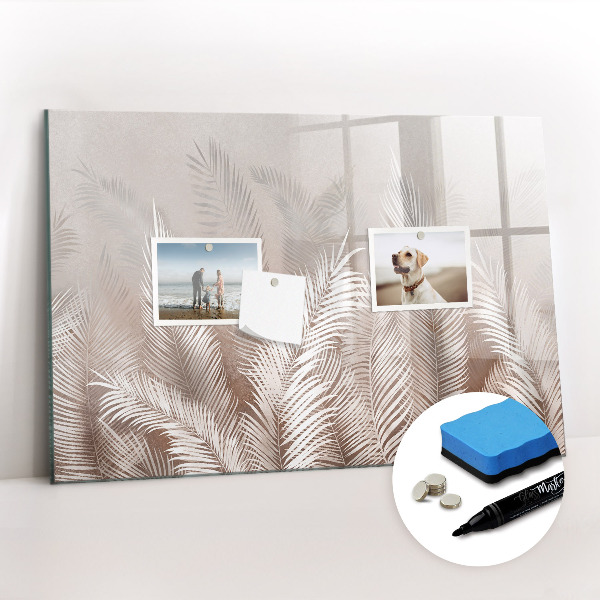 Magnetic dry erase board Tropical leaves