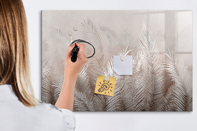 Magnetic dry erase board Tropical leaves
