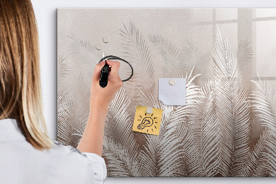 Magnetic dry erase board Tropical leaves