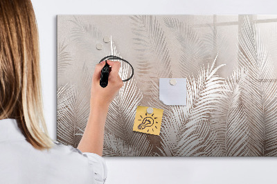 Magnetic dry erase board Tropical leaves