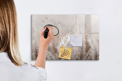 Magnetic dry erase board Tropical leaves