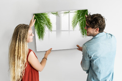 Dry erase magnetic board Palm tree leaves nature