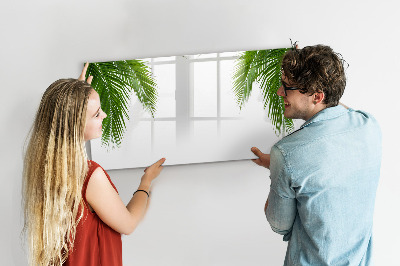Dry erase magnetic board Palm tree leaves nature