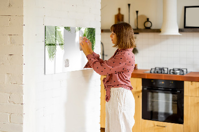 Magnetic board for drawing Palm tree leaves nature