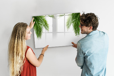 Dry erase magnetic board Palm tree leaves nature
