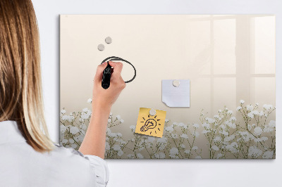 Magnetic dry erase board Blooming flowers