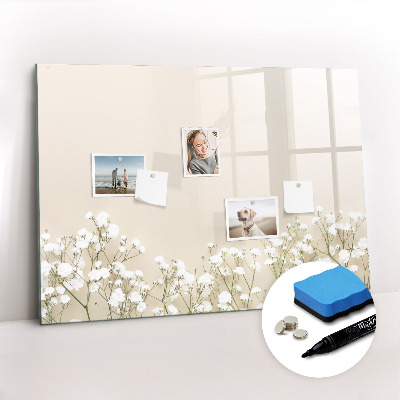 Magnetic board for writing Blooming flowers