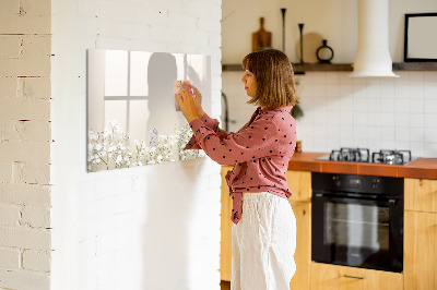 Magnetic dry erase board Blooming flowers